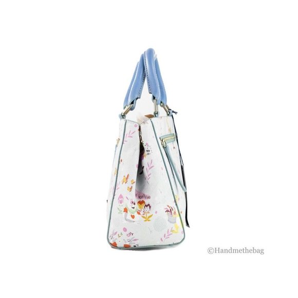 NEW Dooney & Bourke Disney Reigning Rabbits S Coated Cotton Zip Satchel Handbag - Picture 7 of 7